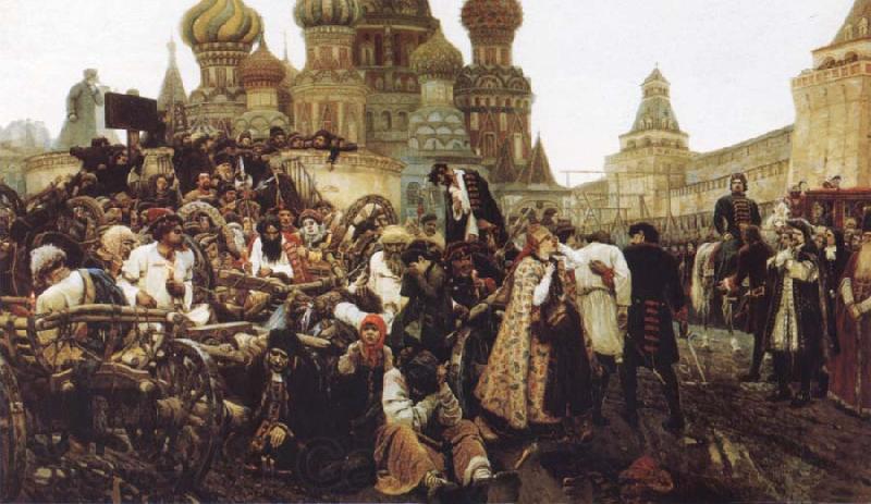 Vasily Surikov The Morning of the Execution of the Streltsy Spain oil painting art